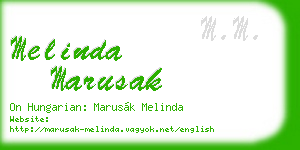 melinda marusak business card